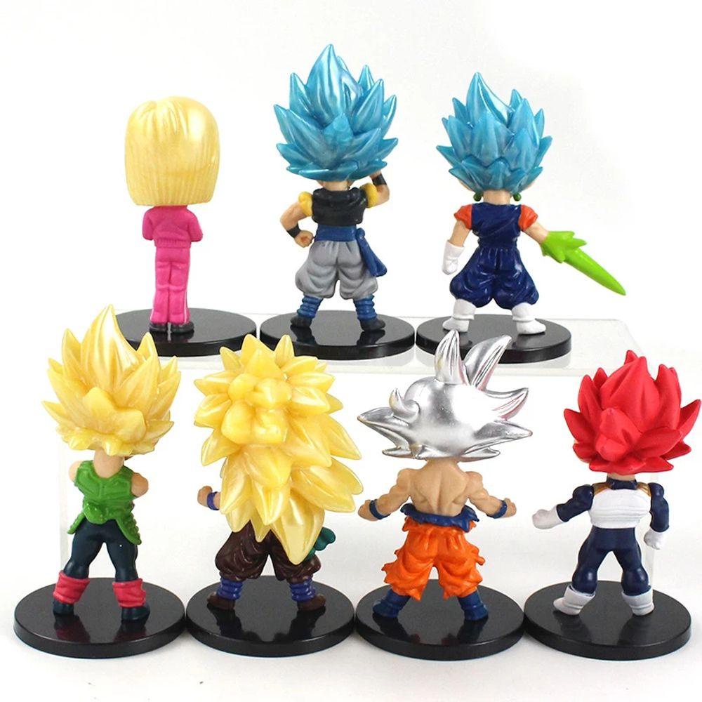 Lanfy Anime Dragon Ball Lucu PVC Dekorasi Moldel Q Versi Boneka Ornamen Kartun Dekorasi Desktop Model Mainan