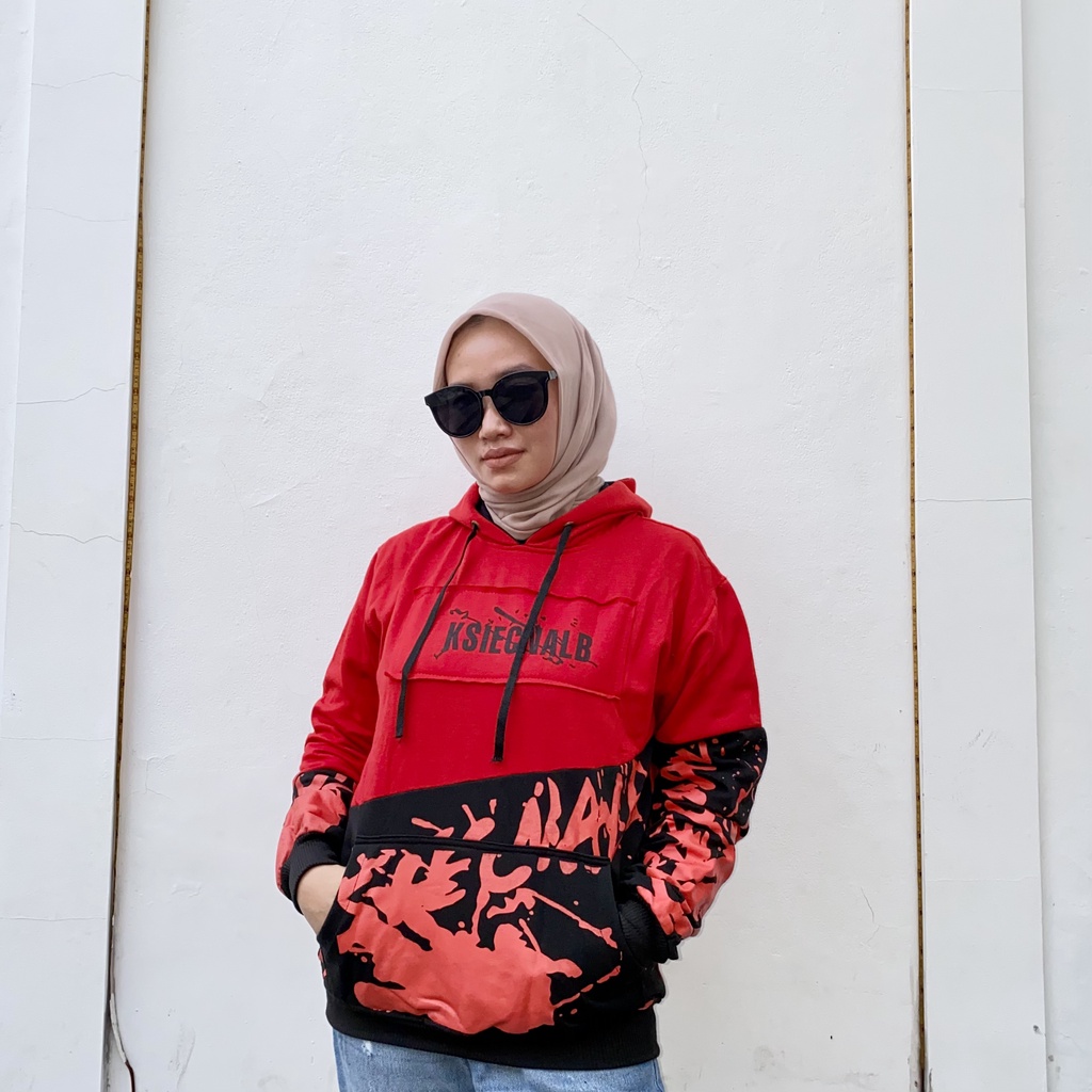 KSIECNABLE HOODIE HITAM-MERAH || HOODIE KEREN || HOODIE KOMBINASI #KSI