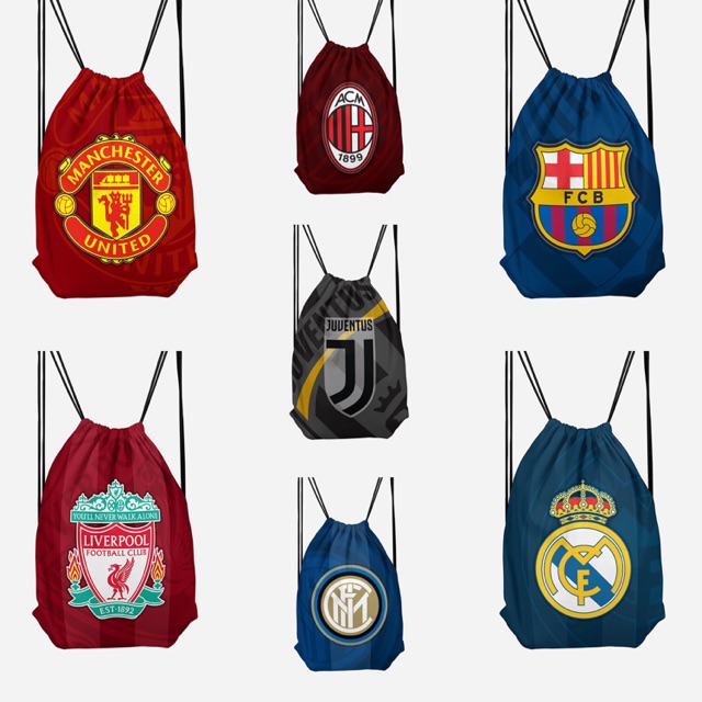 [NEW] String Bag / Tas Serut Club Bola - MU / JUVE / LIV / ACM / RM / INTER / BARCA