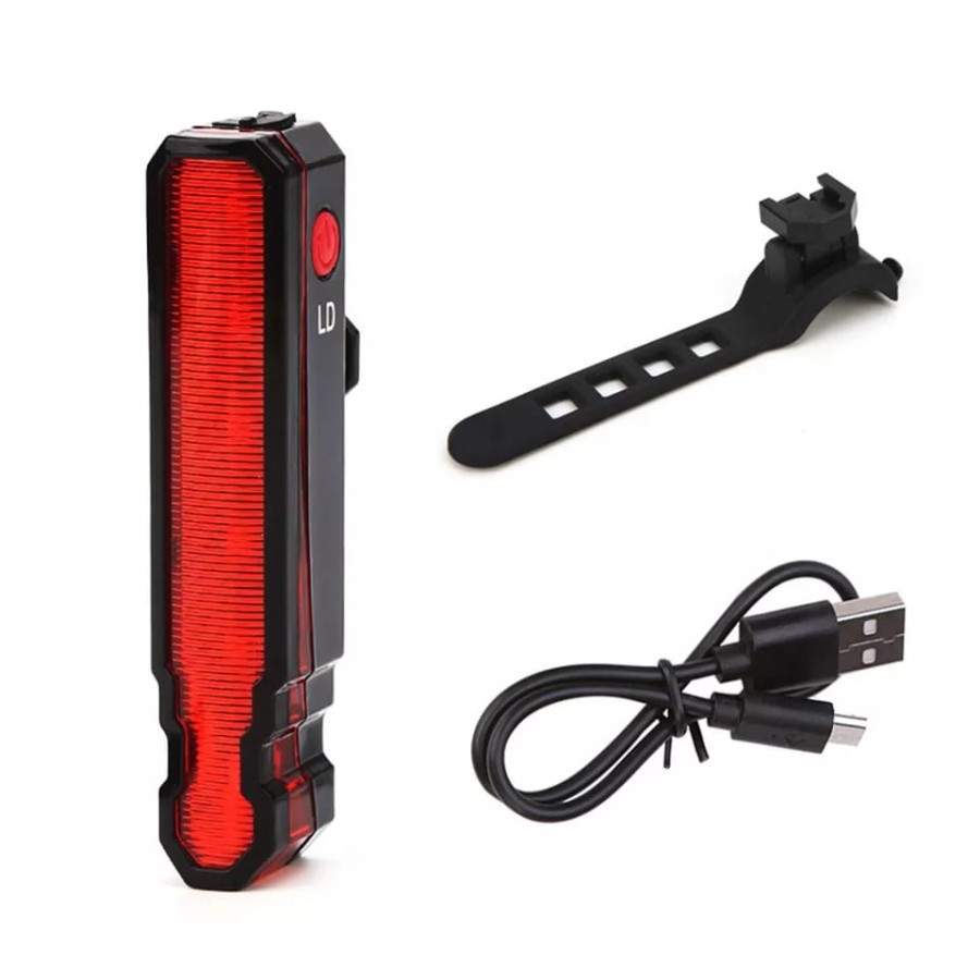 Spider Lampu Laser belakang sepeda 5 led Laser Bike Tail Light safety