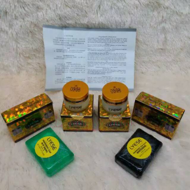 Paket cream lyese + sabun hitam/ hijau