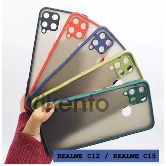 FOR REALME C12 / REALME C15 CASE MY CHOISE PELINDUNG CAMERA ARMOR MATTE DOVE TRANSPARANT