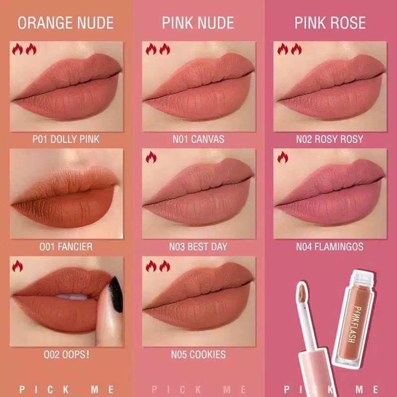 PINKFLASH  Lipstick Matte Bibir Cair