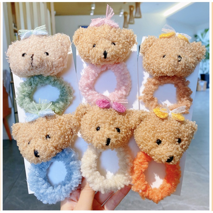 babyfit BIGBEAR ikat rambut anak scrunchy bear PN-1197