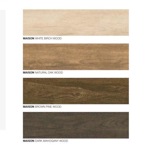 Granit Tile Artile by Granito Keramik Lantai Motif Kayu Maison Dark Mahogany Wood Maison Natural Oak Wood 60x60