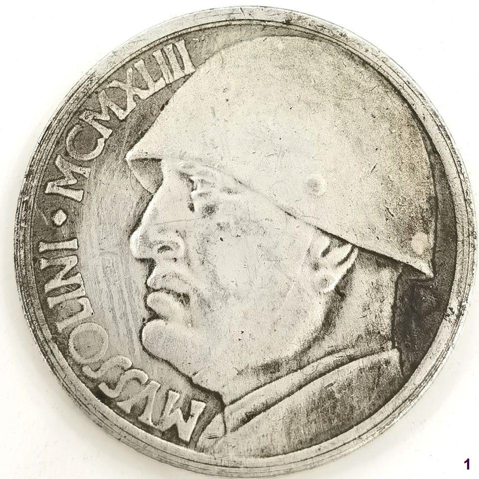Italia Mussolini 20 Lira helm prajurit dolar perak tembaga berlapis perak kerajinan dolar perak kole