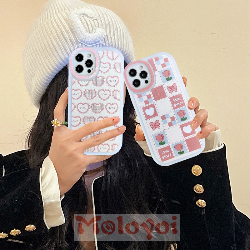 Soft Case TPU Motif Hati Pita Bunga Untuk Oppo A5 A7 A15 A11k A32 A12E A53 2020 A12 A5s A15S A9 2020 A3s A11 A35