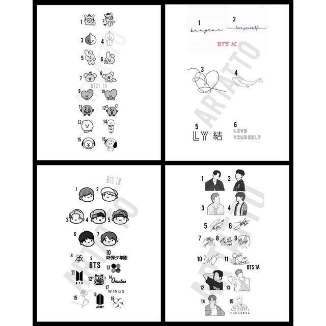 KPOP HENNA TATTOO KIT TEMPORARY HALAL (READY STOCK)