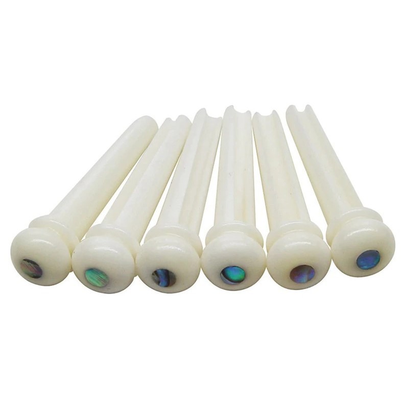 Pin Bone/Tulang Bridge Gitar Akustik Set