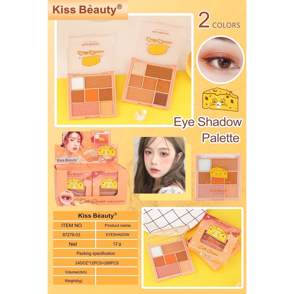 [Per Pc] Kiss Beauty Cute Cheese Eyeshadow Palette 87278-03