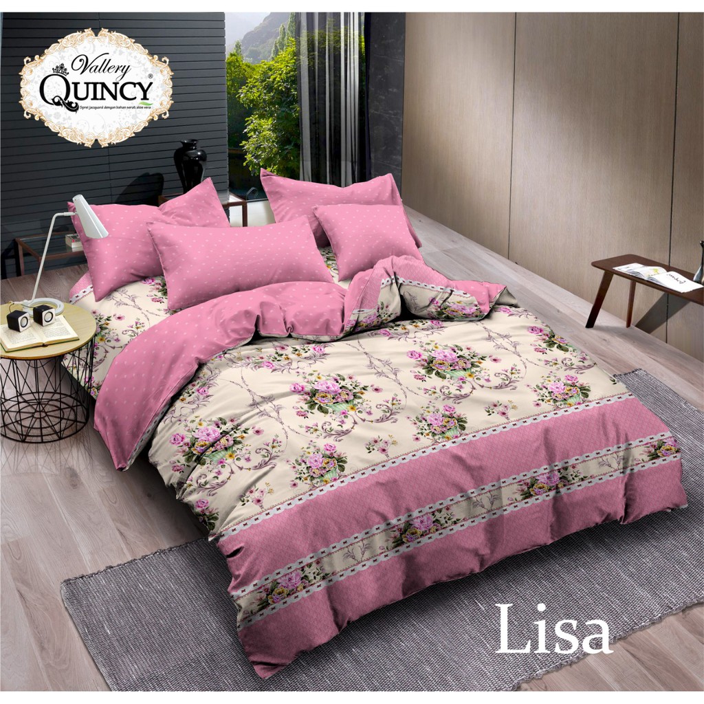 QUINCY VALLERY Sprei Tinggi 30 180x200 / 160x200 motif Delphi Diamond Espreso Lisa Raskal Aquatic Dandelion Evelyn Elves  - SP 180 160 T30