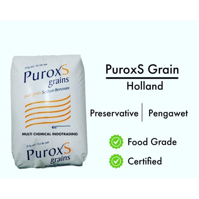 

Sodium Benzoat Purox S Grain 500gr
