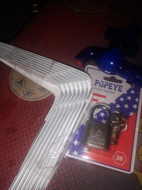 Sikurak Besi Siku Penyangga Rak 5x6 Inch Putih Tebal (per Pasang)