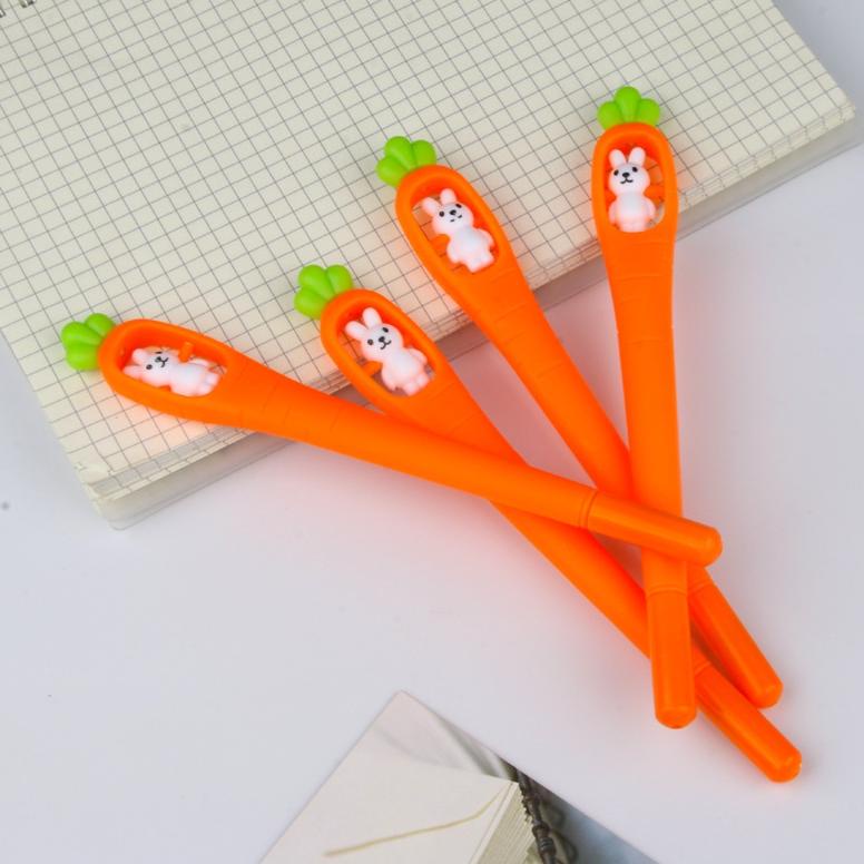 

[(BAYAR DITEMPAT) COD 1 LUSIN PULPEN GEL MOTIF CARROT/PULPEN AIR BENTUK WORTEL LUCU FS