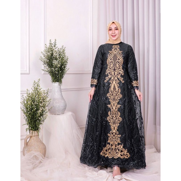 New Gamis Thalia Bordir Krancang Original PJ Butik