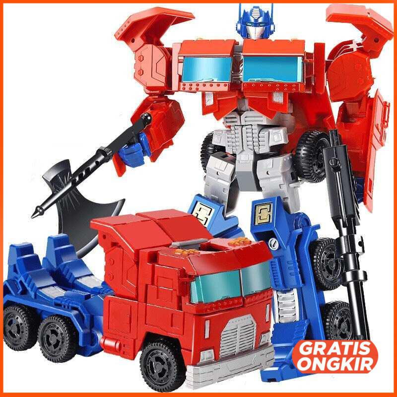 Mainan Mobil Mainan Action Figure Transformer Merah