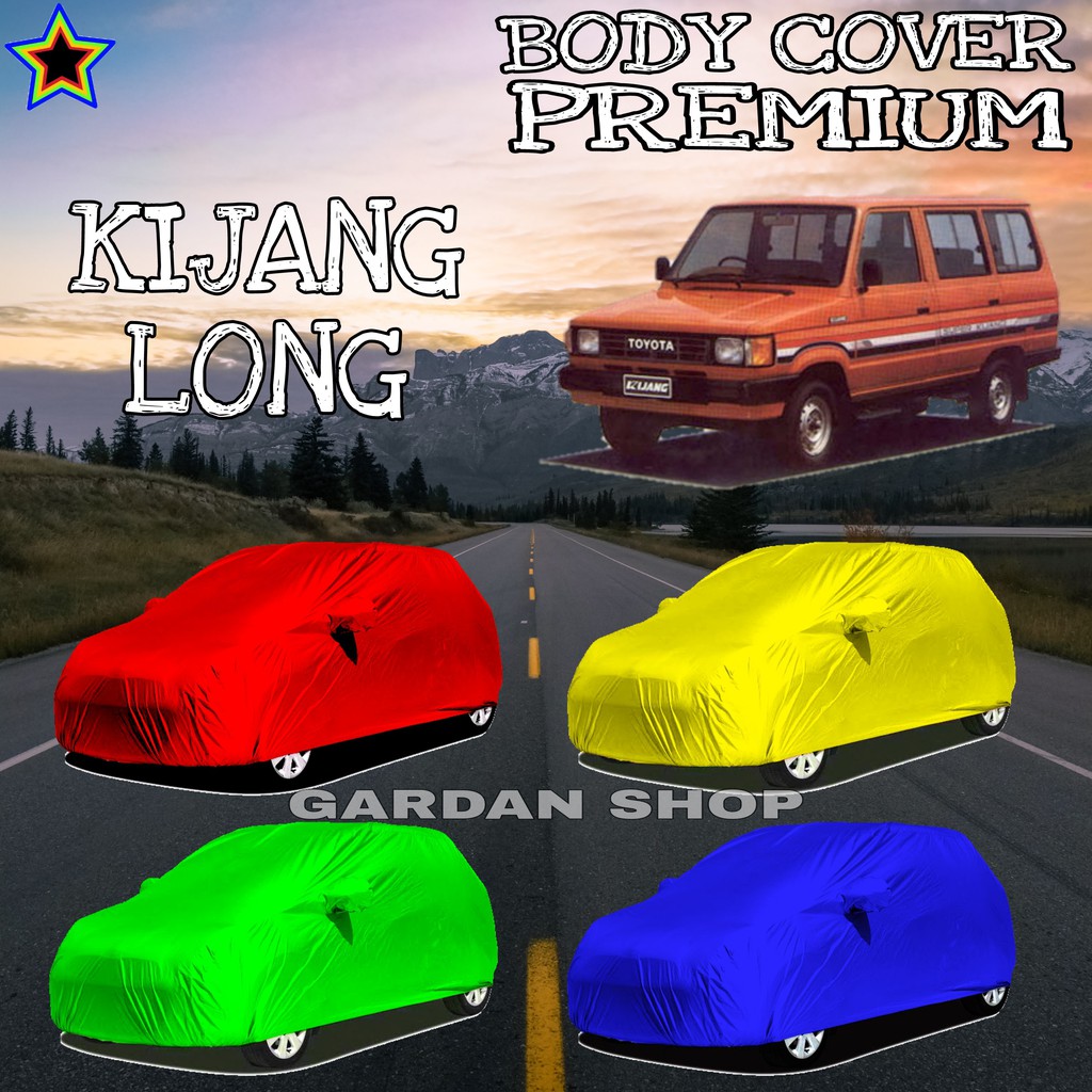 Sarung Mobil KIJANG LONG Polos WARNA Body Cover Kijang PREMIUM