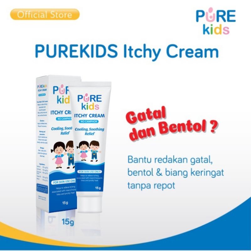 Pure Kids Itchy Cream 15gr Krim Pengurang Gatal Anak PureKids Pure Baby