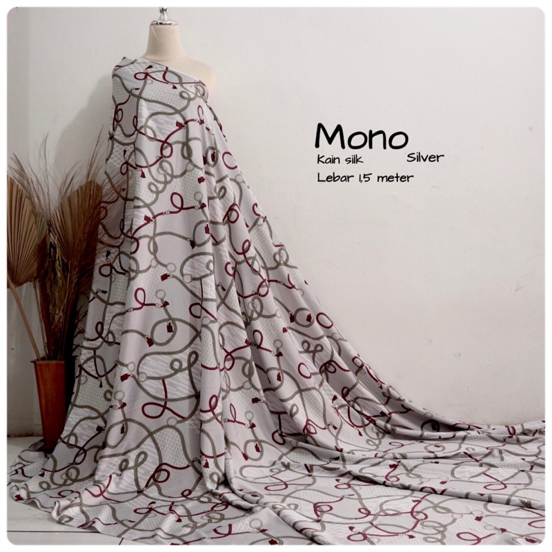 Kain silk motif mono per 0,5 meter