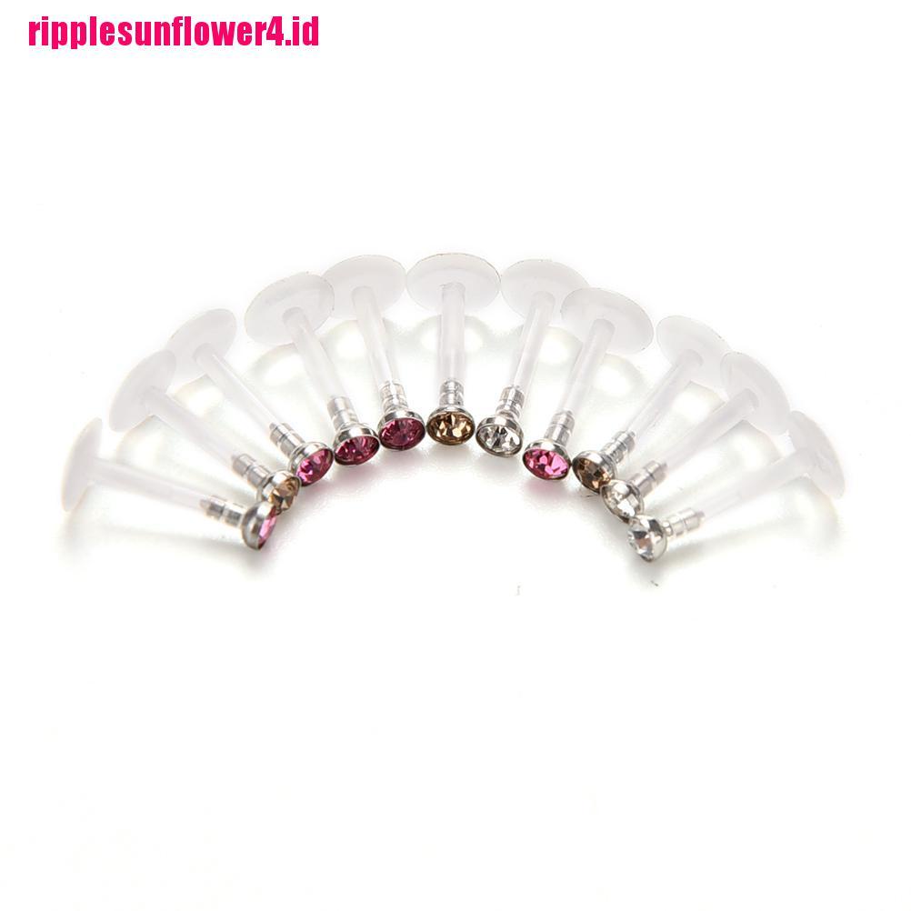 10pcs Cincin Tindik Bibir Ukuran 6mm 8mm 10mm 16G