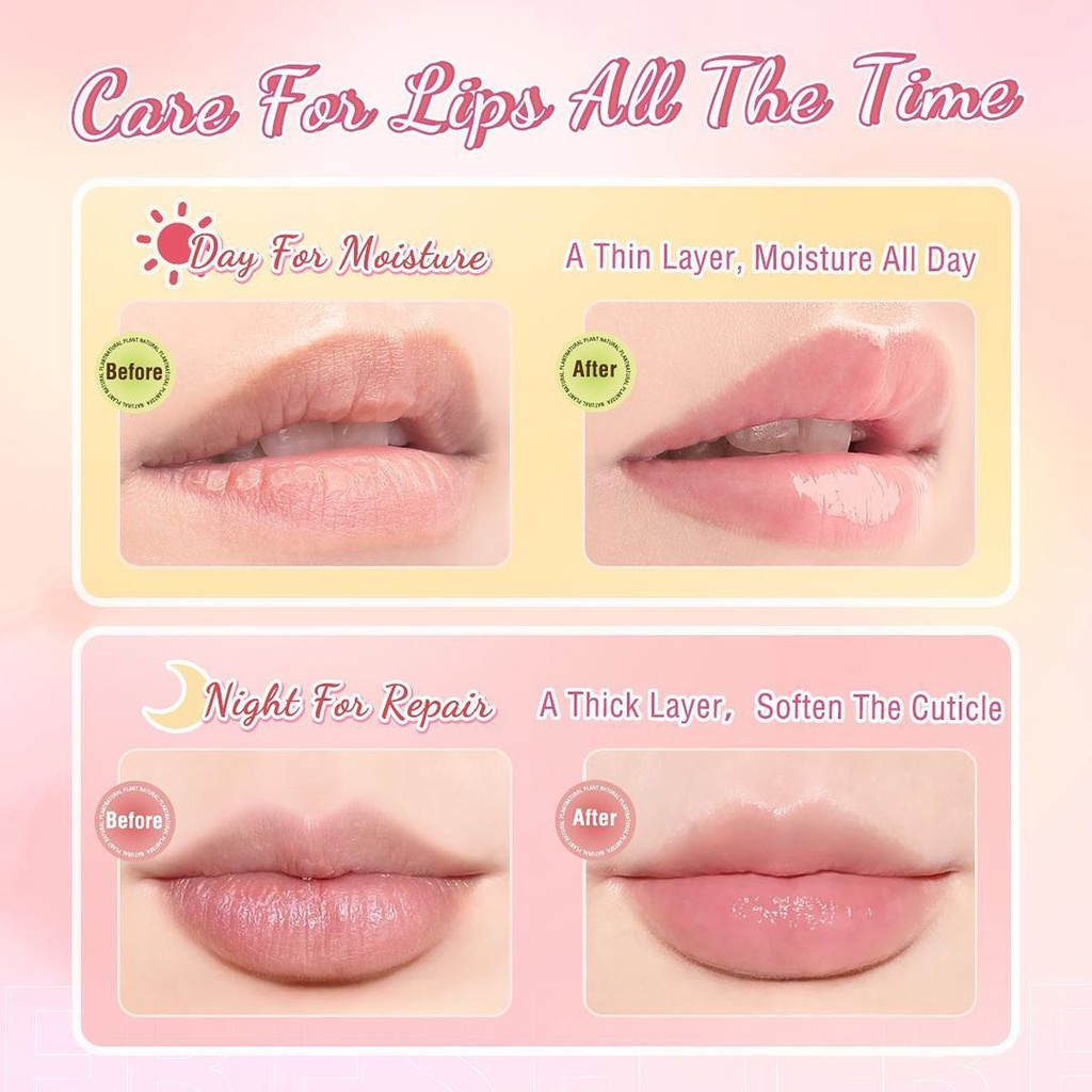 PINKFLASH Fresh Cream Lip Balm Lasting Moist Soft Lips Moisturizing Hydration 3 Specifications / pelembab bibir care