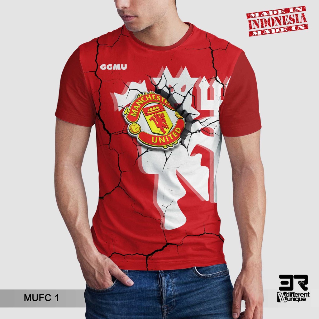 [ COD ] KAOS PRINTING GAMBAR TEAM SEPAKBOLA MANCHESTER UNITED MU FC 1 - BAJU SEPAK BOLA DISTRO ORIGI