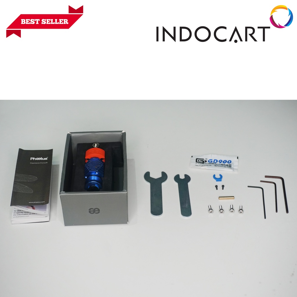 INDOCART 3D Printer HotEnd Phaetus DragonFly BMO all-metal 0.4MM blue