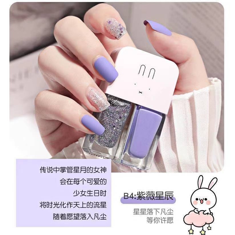 2IN1 KUTEK HALAL KUTEKS 2 TONE KUTEK KOREA Cat Kuku muslimah Gel Nail polish - Pretty Mart