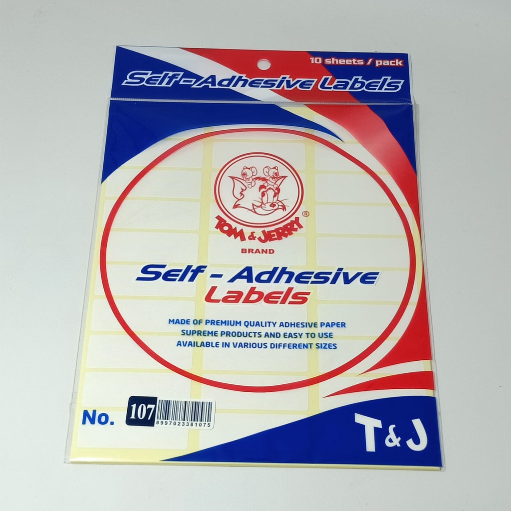 

Label Tom And Jerry No. 107 - Label Nama ATK