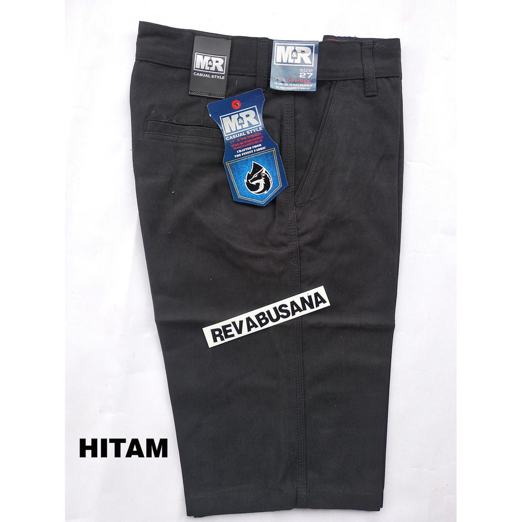 Celana Pendek Pria Polos Distro Chino Katun Strecht Melar 27 - 55 Revabusana Reva Busana