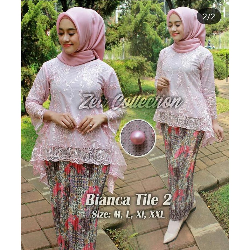 stelan kebaya tille bianca model terbaru new