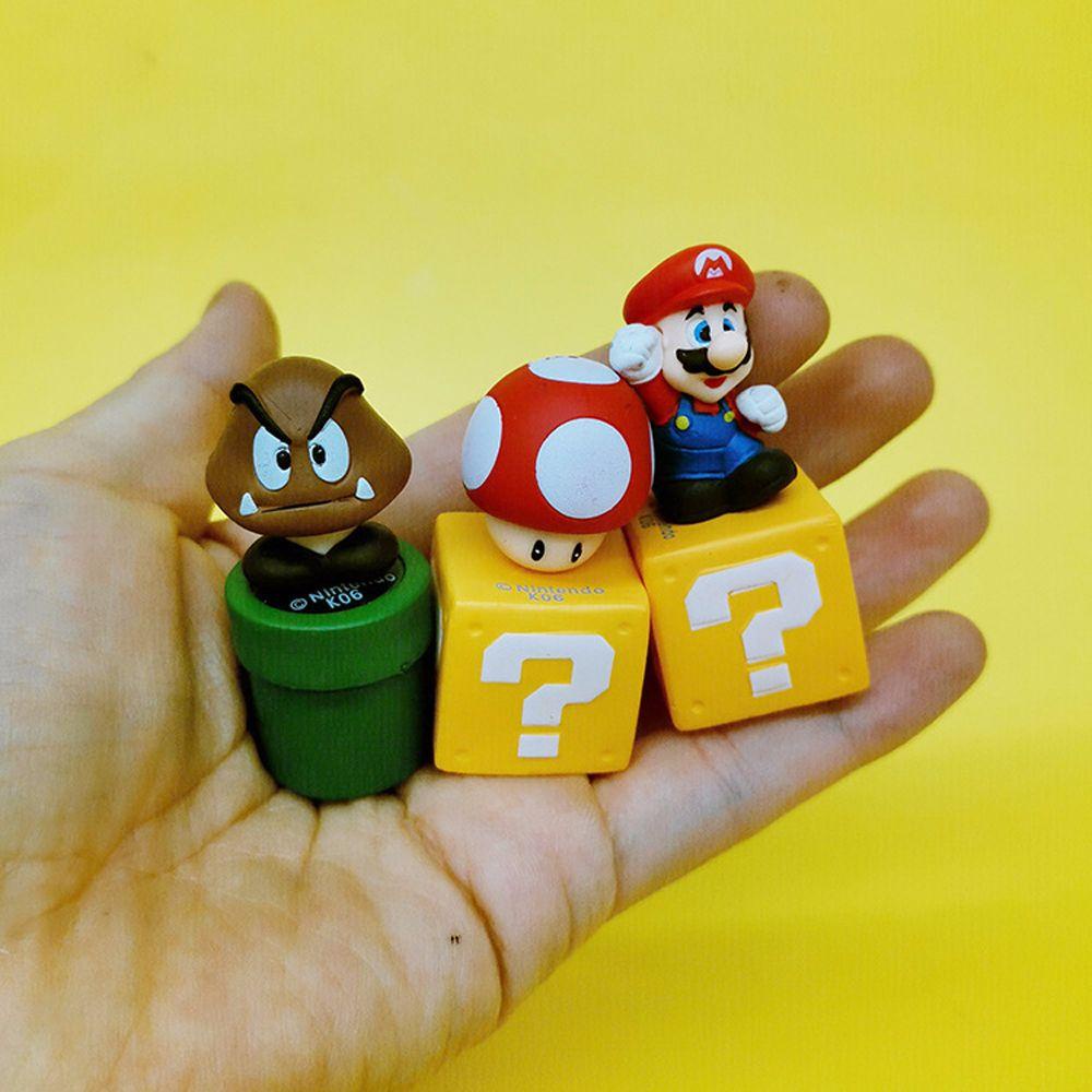 Agustina Mini Angka Mainan Ornamen PVC Anak Hadiah Super Jamur Model Kartun Dekorasi Desktop Action Figure