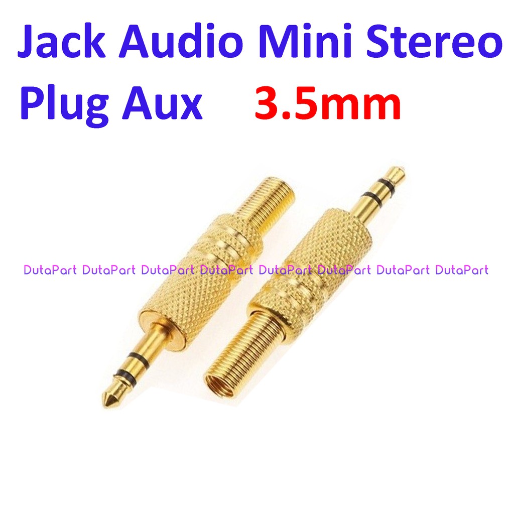 Jack Audio Mini Stereo 3.5mm Plug Aux 3.5 mm 3 Pole Warna Gold