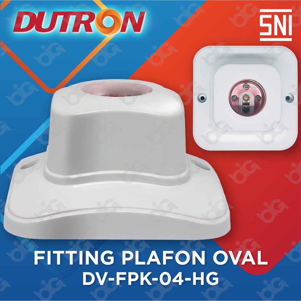 Fitting Plafon Oval Dutron DV FPK O4 HG 8x8 cm