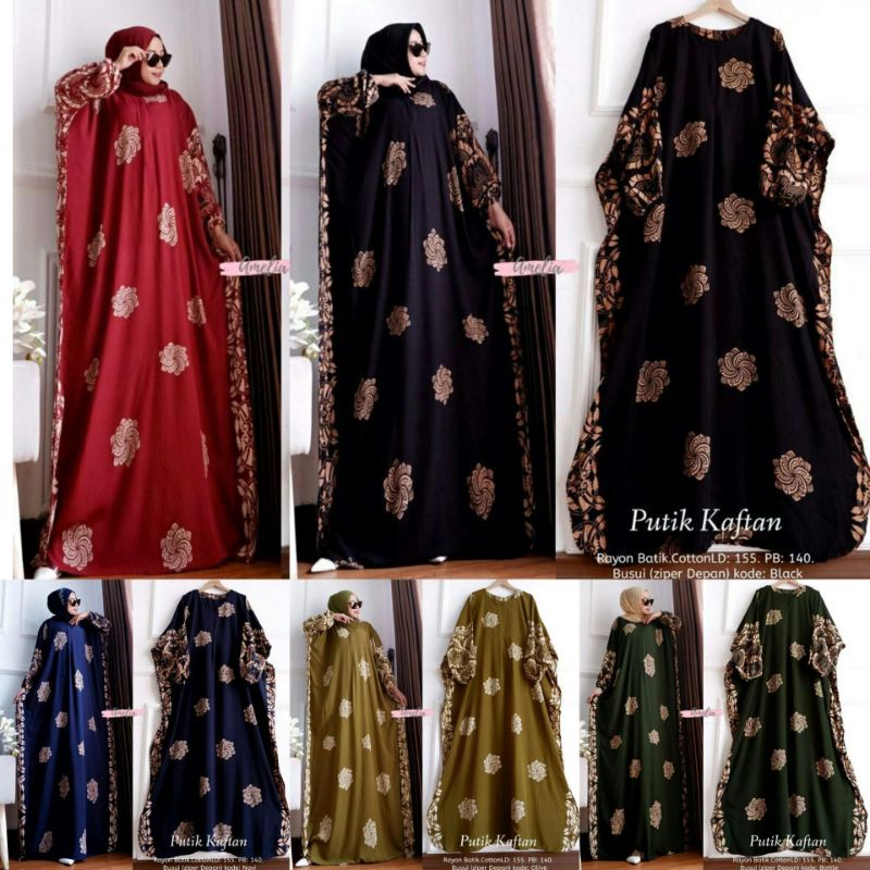 Kaftan Putik Bunga | Kaftan Megani Bunga | Baju Jumbo wanita