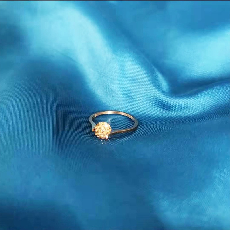 Cincin bola disko titanium korea fashion anti karat - ercassia