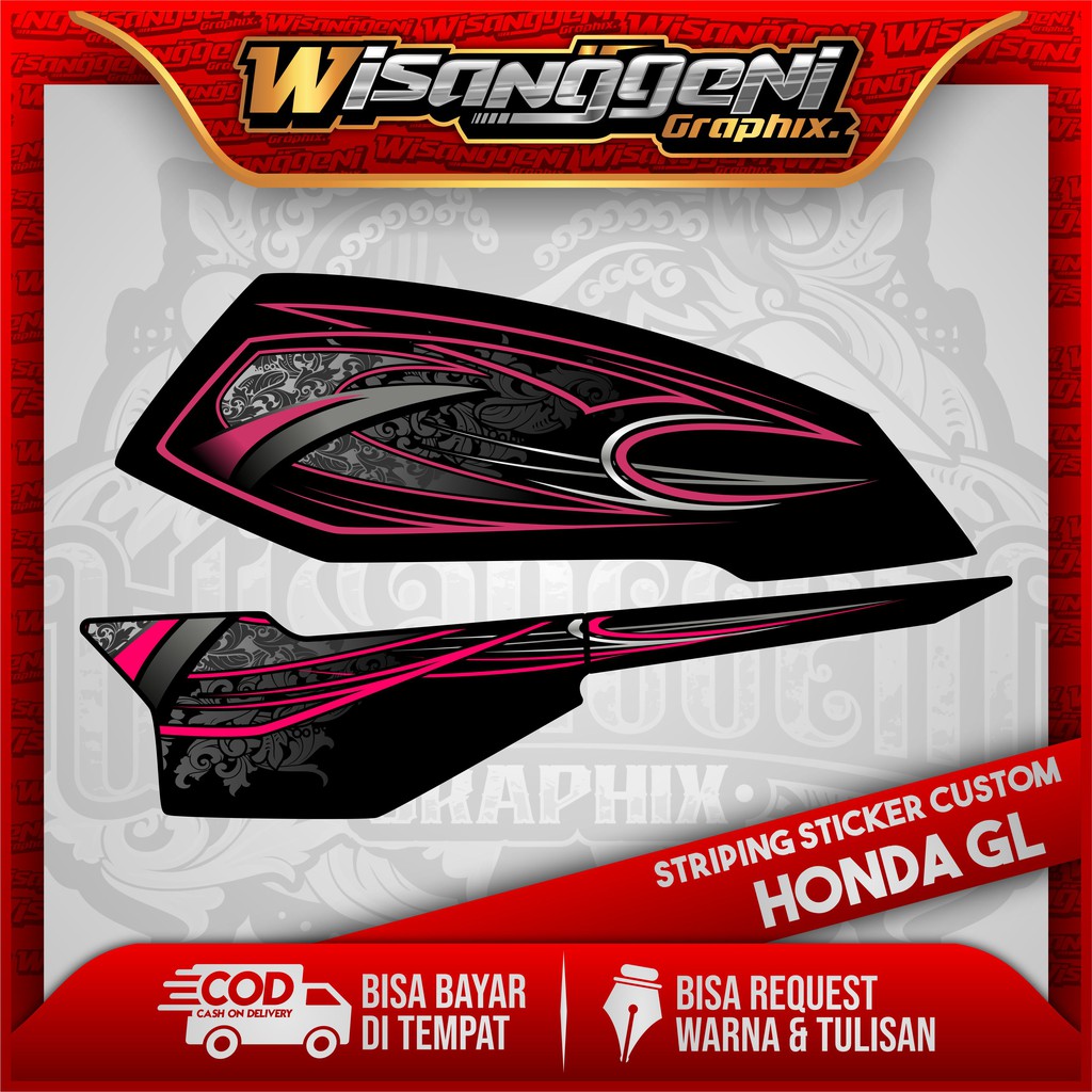 STRIPING STICKER DECAL HONDA GL MAX/GL PRO CUSTOM 4