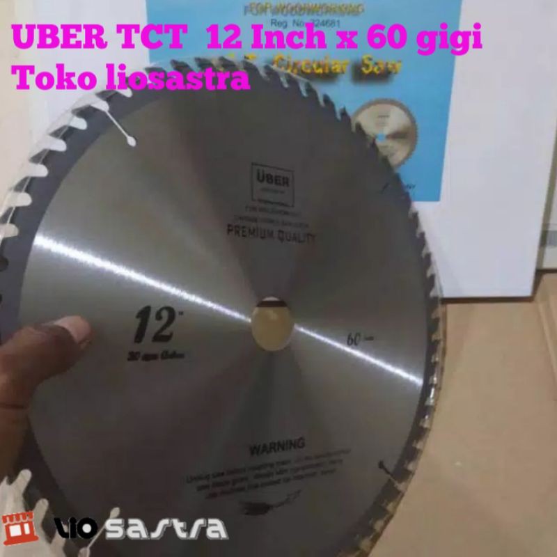 Pisau Gergaji Bundar 12 INCH x 60 T gigi TCT Gergaji kayu 12 INCH TCT UBER Gergaji bulat 12 in