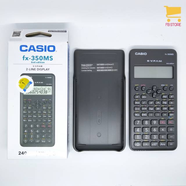 

Kalkulator ilmiah casio fx-350MS 2nd edition S-V.P.A.M. 8x16cm ORIGINAL