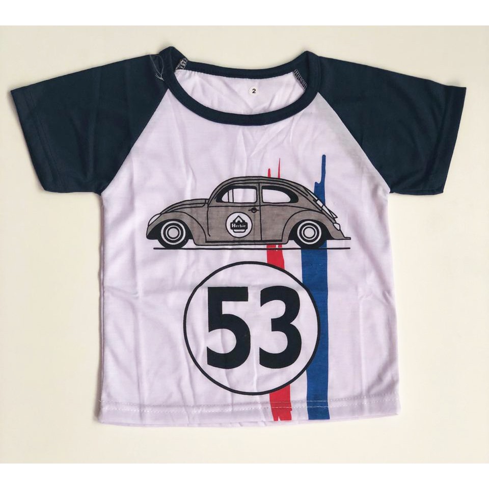 Kaos Raglan Anak Mobil53 Herbie Lengan Pendek