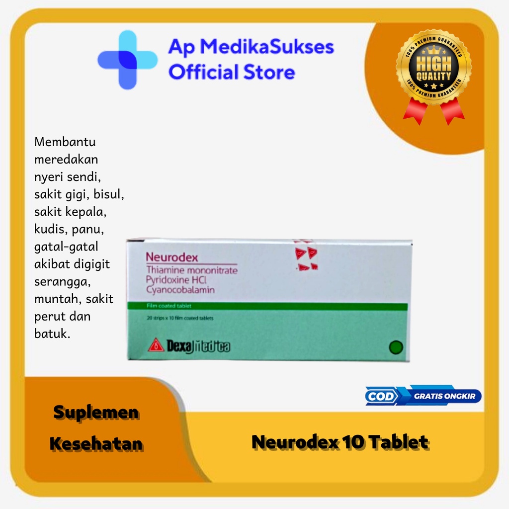 Neurodex Tablet | Vit B1 | Vit B6 | Vit B12 Untuk Keram,Kebas Dan Kesemutan