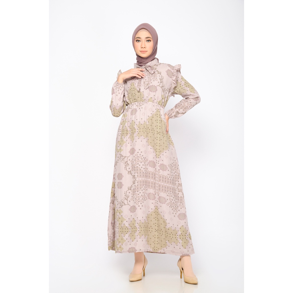 baju gamis wanita dress muslim terbaru ZM Zaskia Mecca - Carin Dusty Pink Gamis - Romansa Khatulist 