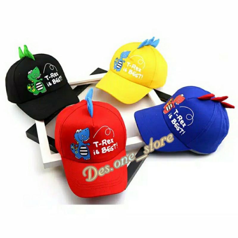 topi anak T-REk topi model Bucket Dinosaurus