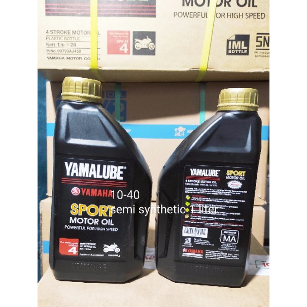 Oli Yamalube sport 1 liter 4t SAE 10-40 semi synthetic 100 % original aslinyamaha