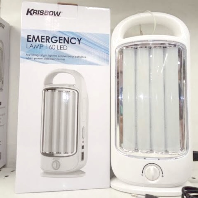 Krisbow Emergency Lamp 160 Led Lampu Darurat Dimmer Teknologi Dim Light Shopee Indonesia
