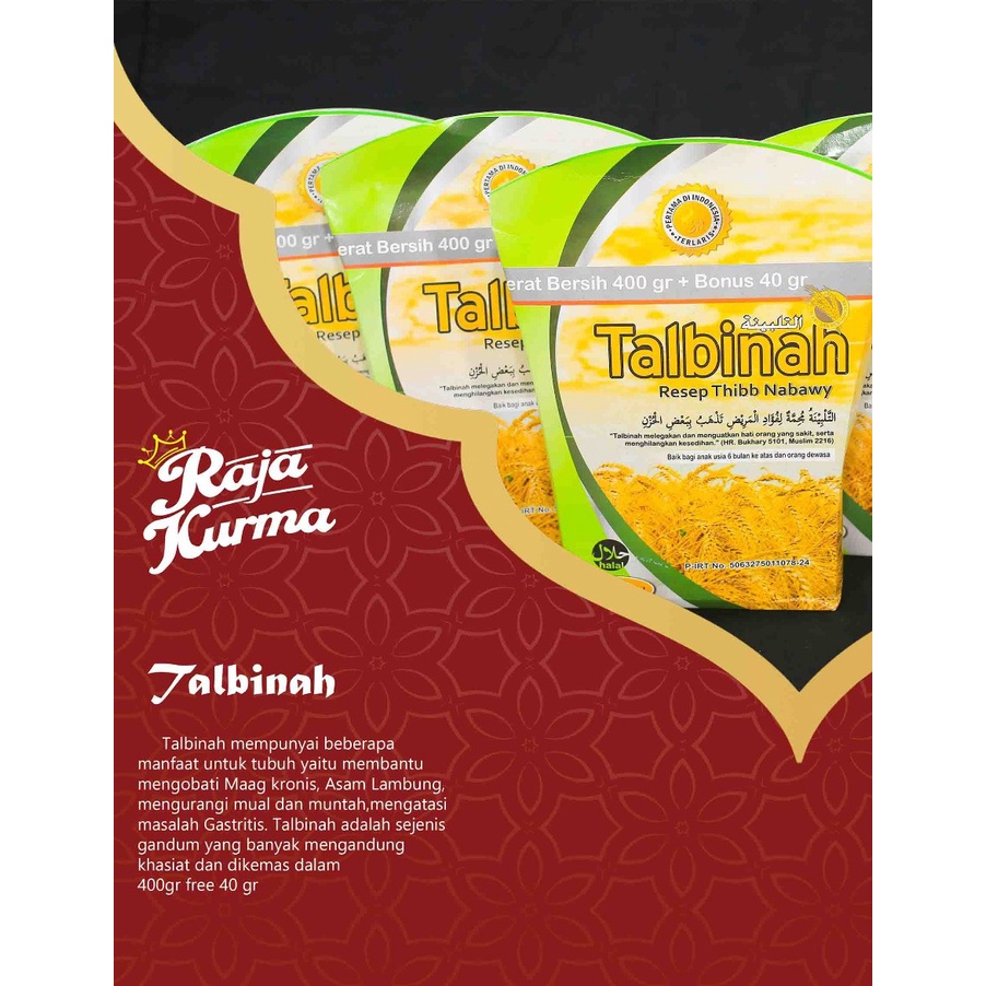 

Talbinah tepung gandum talbina 400gr + 40gr
