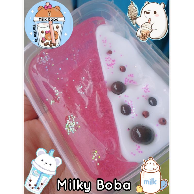 Slime Milky Boba Mainan Murah