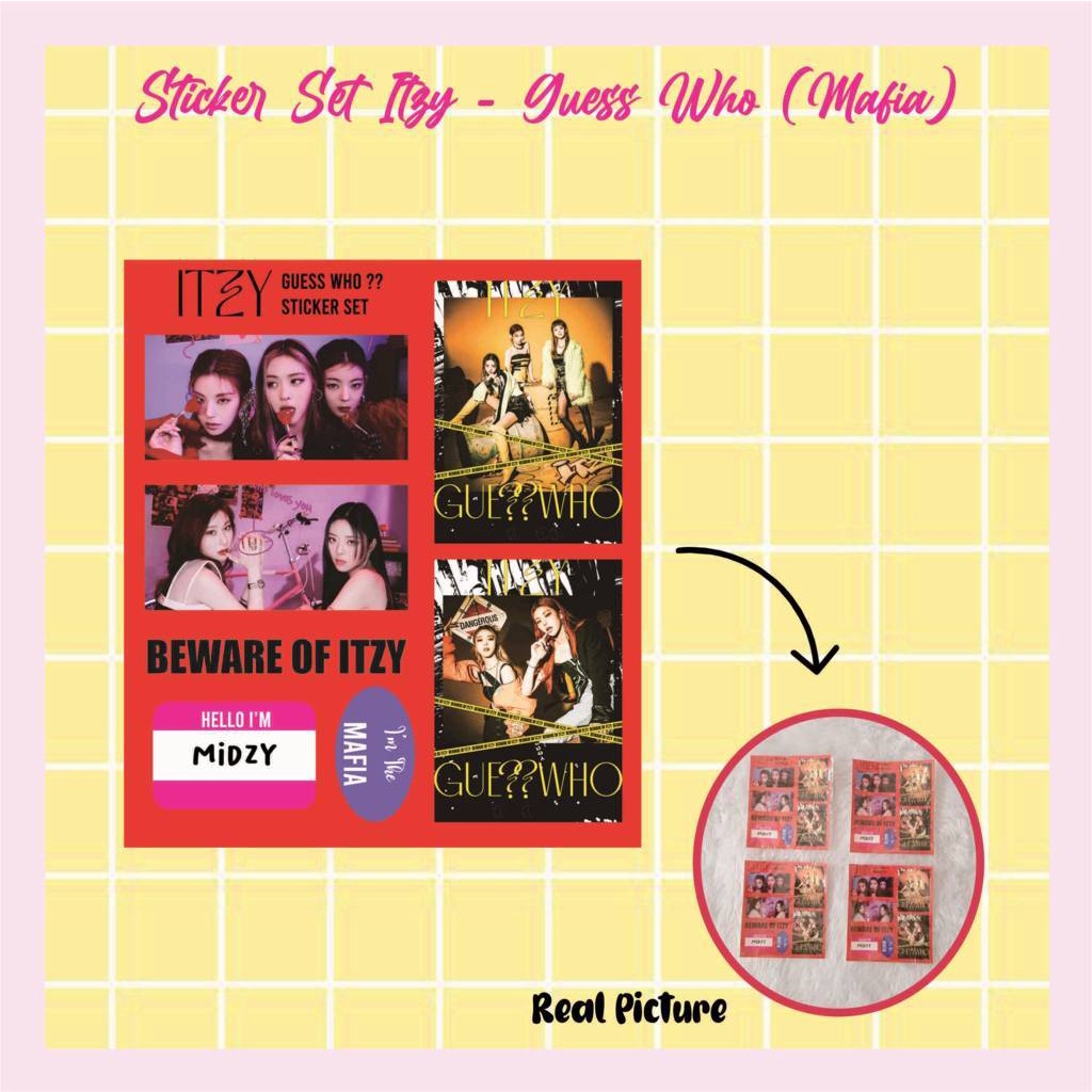 

[BISA COD]Sticker Itzy - Guess Who (Mafia) | Sticker Itzy | Sticker K-POP | Fankit Itzy | FANKIT K-POP | Merchandise Itzy | Merchandise K-POP | Itzy Stuff | K-POP Stuff