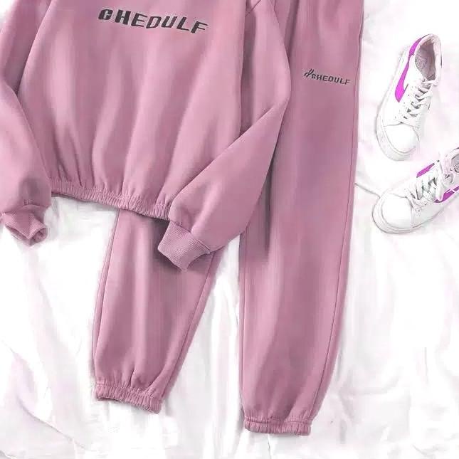 ☟ SETELAN OLAHRAGA WANITA//1 SET(SWEATER+CELANA) ☎