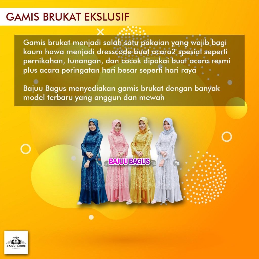 GAMIS BRUKAT PEVITA MUTIARA DRESS MUSLIM TILLE MUTIARA